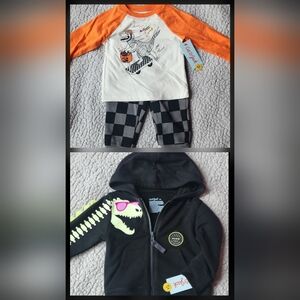 Cat & Jack, Halloween Baby Boy 12 Months,glow In The Dark Hoodie & Pant Set